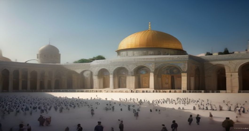 جموع غفيرة تؤدي صلاة الجمعة في باحات المسجد الأقصى المبارك